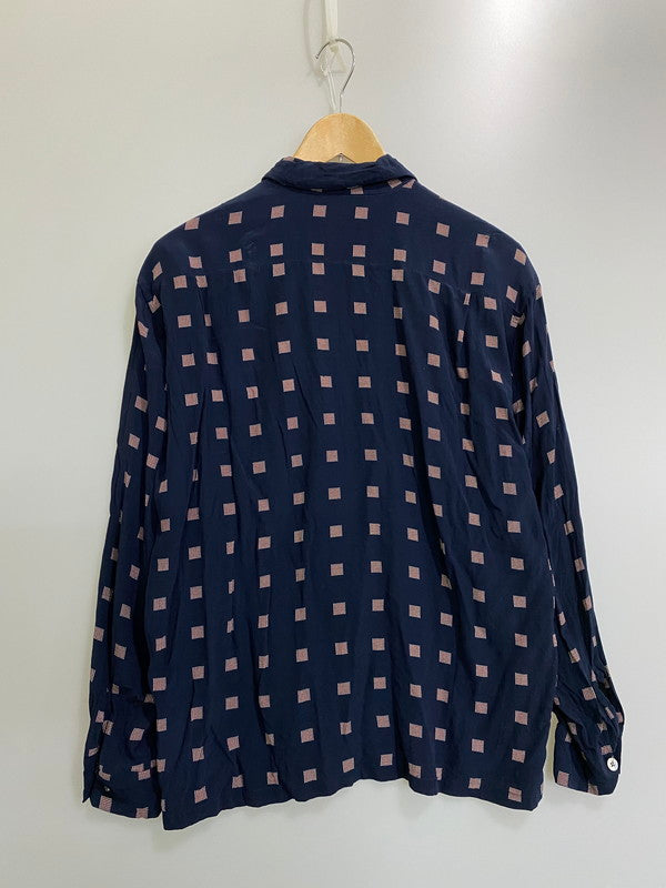 【中古品】【メンズ】 OR GLORY オアグローリー 総柄シャツ トップス 140-260909-jt-31-min サイズ：L カラー：ネイビー 万代Net店