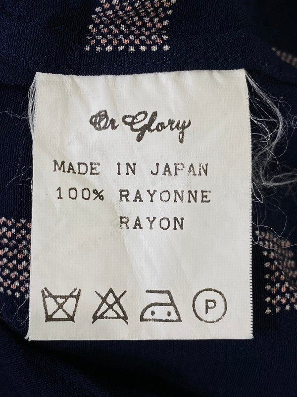 【中古品】【メンズ】 OR GLORY オアグローリー 総柄シャツ トップス 140-260909-jt-31-min サイズ：L カラー：ネイビー 万代Net店