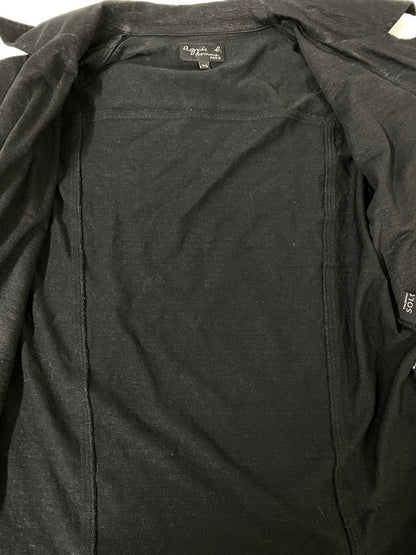 【中古品】【メンズ】 AGNES B. HOMME アニエスベー ZIP SHIRT ジップ シャツ トップス 141-260909-jt-32-min サイズ：T０ カラー：ブラック 万代Net店