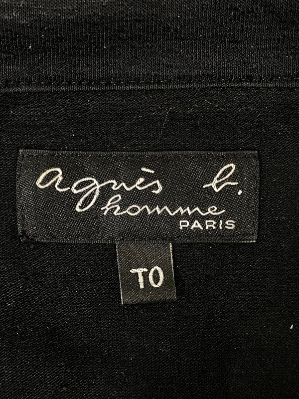 【中古品】【メンズ】 AGNES B. HOMME アニエスベー ZIP SHIRT ジップ シャツ トップス 141-260909-jt-32-min サイズ：T０ カラー：ブラック 万代Net店