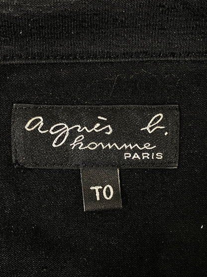 【中古品】【メンズ】 AGNES B. HOMME アニエスベー ZIP SHIRT ジップ シャツ トップス 141-260909-jt-32-min サイズ：T０ カラー：ブラック 万代Net店