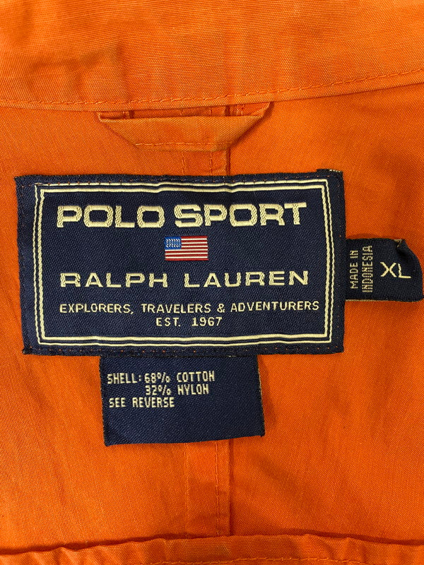 【中古品】【メンズ】 POLO SPORTS ポロスポーツ NYLON JACKET ナイロン ジャケット アウター 146-260909-jt-37-min サイズ：XL カラー：オレンジ 万代Net店