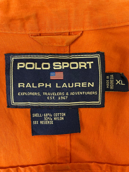 【中古品】【メンズ】 POLO SPORTS ポロスポーツ NYLON JACKET ナイロン ジャケット アウター 146-260909-jt-37-min サイズ：XL カラー：オレンジ 万代Net店
