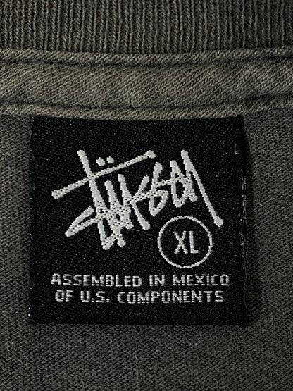 【中古品】【メンズ】 STUSSY ステューシー MESSAGE LOGO TEE メッセージ ロゴ Tシャツ トップス 142-260909-jt-36-min サイズ：XL カラー：グレー 万代Net店