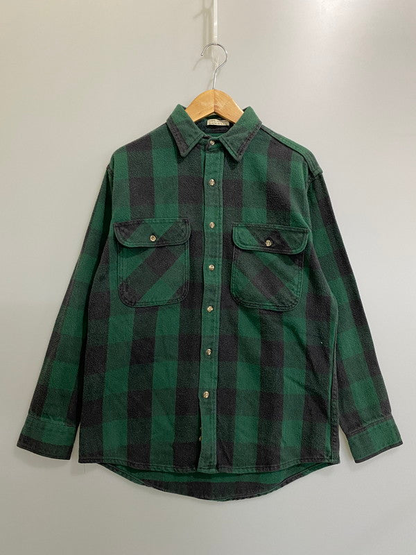 【中古品】【メンズ】 FIELD MASTER フィールドマスター USA製 ヘビーネルシャツ トップス 146-260909-jt-42-min サイズ：M カラー：グリーン系 万代Net店