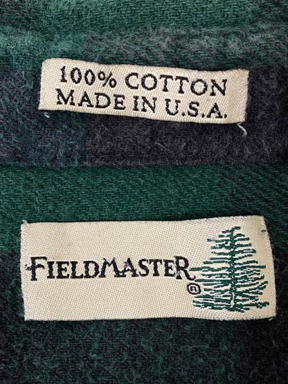 【中古品】【メンズ】 FIELD MASTER フィールドマスター USA製 ヘビーネルシャツ トップス 146-260909-jt-42-min サイズ：M カラー：グリーン系 万代Net店