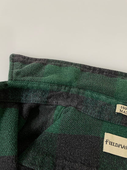 【中古品】【メンズ】 FIELD MASTER フィールドマスター USA製 ヘビーネルシャツ トップス 146-260909-jt-42-min サイズ：M カラー：グリーン系 万代Net店