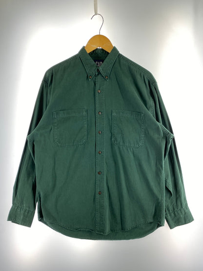 【中古品】【メンズ】 OLD GAP オールドギャップ COTTON SHIRT コットンシャツ 長袖 ロングスリーブ 146-260912-hu-67-min サイズ：M カラー：グリーン 万代Net店