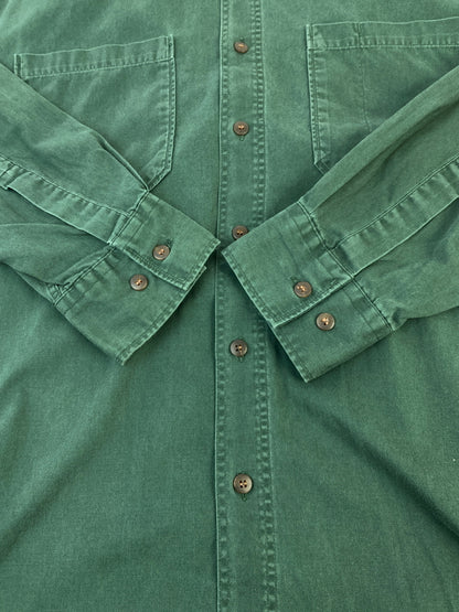【中古品】【メンズ】 OLD GAP オールドギャップ COTTON SHIRT コットンシャツ 長袖 ロングスリーブ 146-260912-hu-67-min サイズ：M カラー：グリーン 万代Net店