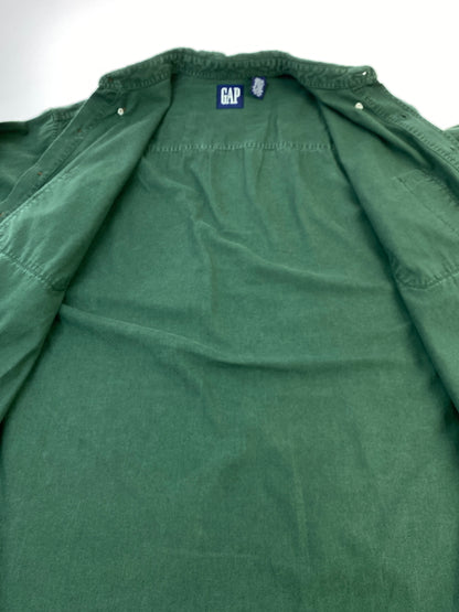【中古品】【メンズ】 OLD GAP オールドギャップ COTTON SHIRT コットンシャツ 長袖 ロングスリーブ 146-260912-hu-67-min サイズ：M カラー：グリーン 万代Net店