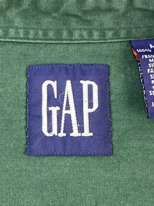 【中古品】【メンズ】 OLD GAP オールドギャップ COTTON SHIRT コットンシャツ 長袖 ロングスリーブ 146-260912-hu-67-min サイズ：M カラー：グリーン 万代Net店