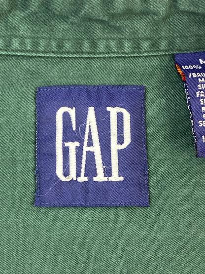 【中古品】【メンズ】 OLD GAP オールドギャップ COTTON SHIRT コットンシャツ 長袖 ロングスリーブ 146-260912-hu-67-min サイズ：M カラー：グリーン 万代Net店