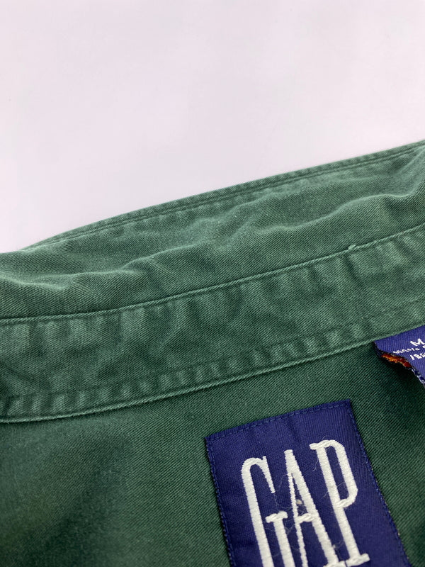 【中古品】【メンズ】 OLD GAP オールドギャップ COTTON SHIRT コットンシャツ 長袖 ロングスリーブ 146-260912-hu-67-min サイズ：M カラー：グリーン 万代Net店