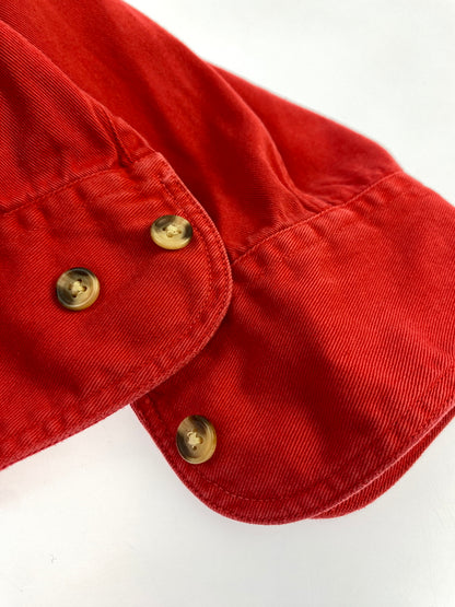 【中古品】【メンズ】 OLD GAP オールドギャップ COTTON SHIRT コットンシャツ 長袖シャツ ロングスリーブ 146-260912-hu-64-min サイズ：L カラー：レッド 万代Net店