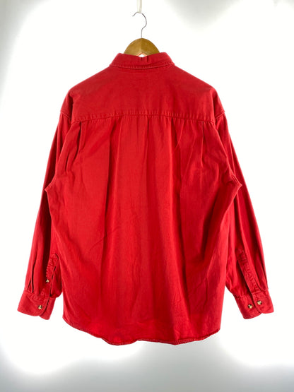 【中古品】【メンズ】 OLD GAP オールドギャップ COTTON SHIRT コットンシャツ 長袖シャツ ロングスリーブ 146-260912-hu-64-min サイズ：L カラー：レッド 万代Net店