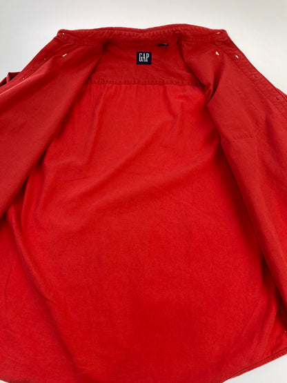【中古品】【メンズ】 OLD GAP オールドギャップ COTTON SHIRT コットンシャツ 長袖シャツ ロングスリーブ 146-260912-hu-64-min サイズ：L カラー：レッド 万代Net店