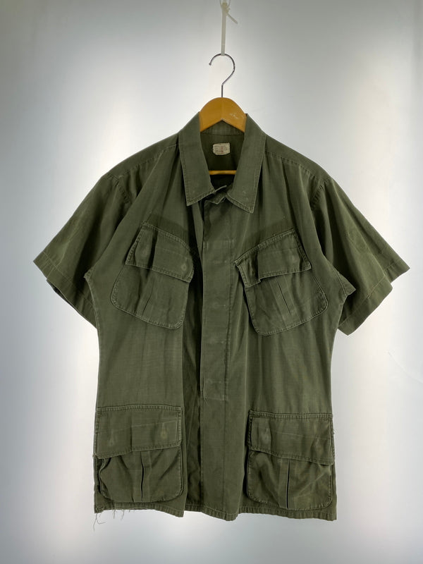 【現状渡し品】【メンズ】 US ARMY ユーエス アーミー 60S 4TH JUNGLE FATIGUE SS JACKET 60年代 ジャングル ファティーグ ショートスリーブ ジャケット 半袖 シャツ 146-260912-hu-65-min サイズ：M カラー：カーキグリーン系 万代Net店