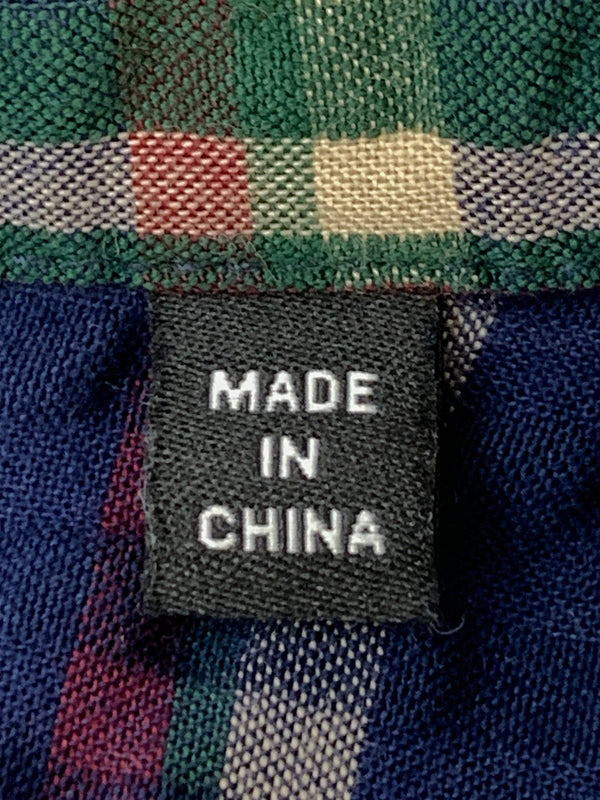 【中古品】【メンズ】 XLARGE エクストララージ EMBROIDERED SS PLAID SHIRT エンブロイデッド 半袖 チェックシャツ トップス 142-260909-jt-16-min サイズ：XL カラー：ネイビー系 チェック 万代Net店