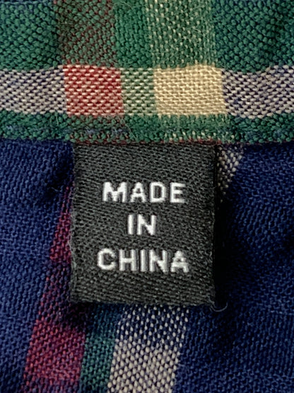 【中古品】【メンズ】 XLARGE エクストララージ EMBROIDERED SS PLAID SHIRT エンブロイデッド 半袖 チェックシャツ トップス 142-260909-jt-16-min サイズ：XL カラー：ネイビー系 チェック 万代Net店