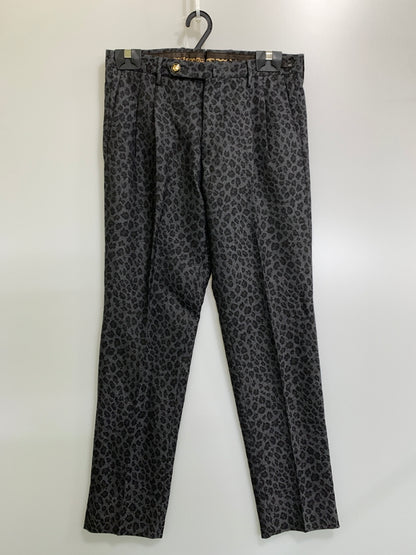 【中古品】【メンズ】 PT01 ピーティーゼロウーノ PREPPY FIT LEOPARD SLACKS レッピー フィット レオパード スラックス パンツ ボトムス 152-260912-hu-05-min サイズ：46 カラー：グレー/ブラック（ヒョウ柄） 万代Net店