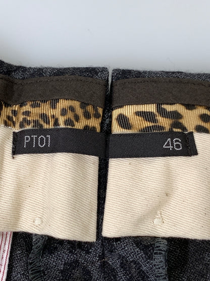 【中古品】【メンズ】 PT01 ピーティーゼロウーノ PREPPY FIT LEOPARD SLACKS レッピー フィット レオパード スラックス パンツ ボトムス 152-260912-hu-05-min サイズ：46 カラー：グレー/ブラック（ヒョウ柄） 万代Net店