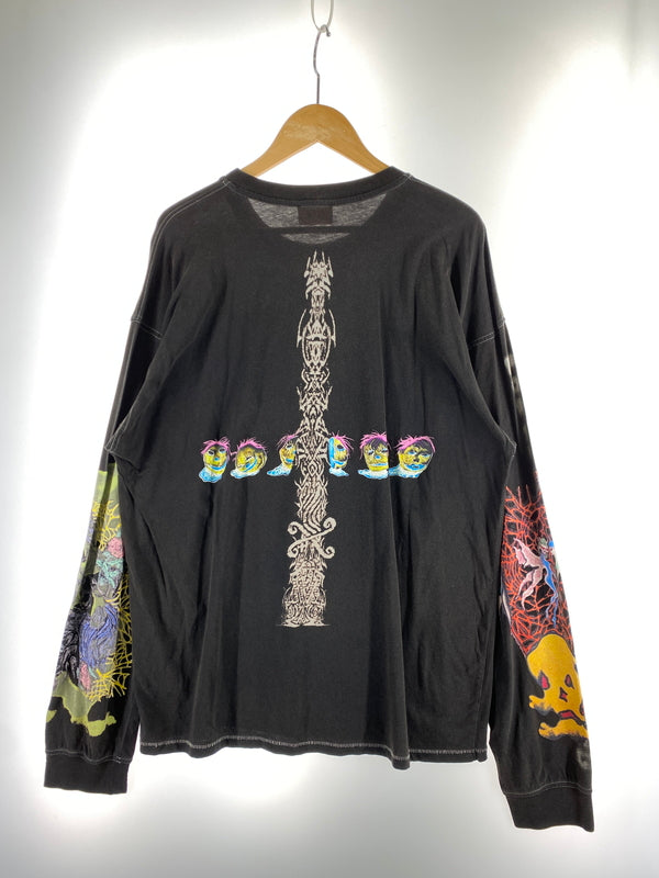 【中古品】【メンズ】 DIESEL ディーゼル T-BOX-LS-R4 長袖 Tシャツ ロングスリーブ 141-260912-hu-54-min サイズ：L カラー：ブラック（色あせ） 万代Net店