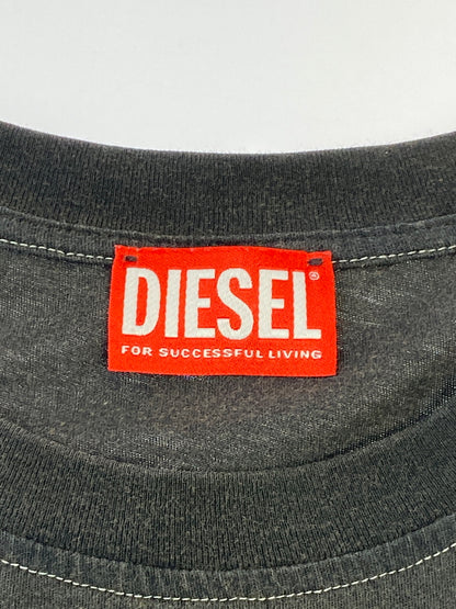 【中古品】【メンズ】 DIESEL ディーゼル T-BOX-LS-R4 長袖 Tシャツ ロングスリーブ 141-260912-hu-54-min サイズ：L カラー：ブラック（色あせ） 万代Net店