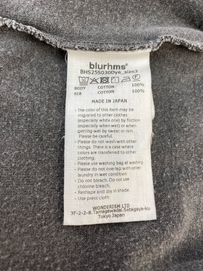 【中古品】【メンズ】 BLURHMS ブラームス DYE HOLLOW YARN PLAIN TEE BH25S030 ダイホローヤーンプレーンティー 半袖Tシャツ SSTEE 140-260910-ta-15-min サイズ：3 カラー：グレー系 万代Net店