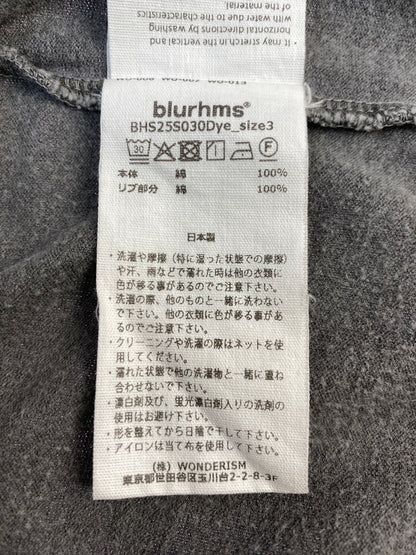 【中古品】【メンズ】 BLURHMS ブラームス DYE HOLLOW YARN PLAIN TEE BH25S030 ダイホローヤーンプレーンティー 半袖Tシャツ SSTEE 140-260910-ta-15-min サイズ：3 カラー：グレー系 万代Net店