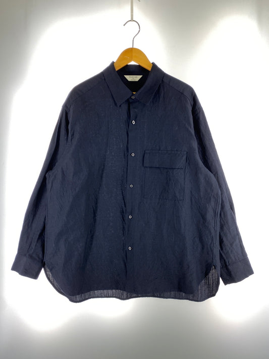 【中古品】【メンズ】 STILL BY HAND スティルバイハンド SH03254 WOOL LINEN REGULAR COLLAR SHIRT ウールリネンレギュラーカラーシャツ 長袖シャツ LS ロングスリーブシャツ 140-260910-ta-19-min サイズ：48 カラー：ダークネイビー系 万代Net店