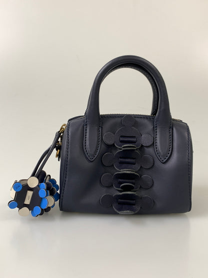 【中古品】【レディース】 ANYA HINDMARCH アニヤ・ハインドマーチ HAND BAG ハンドバッグ レディース ミニ カバン 鞄 ショルダーバッグ 188-260913-em-17-min カラー：ネイビー 万代Net店