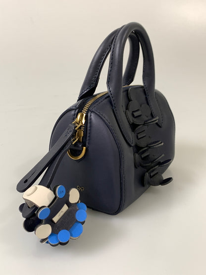 【中古品】【レディース】 ANYA HINDMARCH アニヤ・ハインドマーチ HAND BAG ハンドバッグ レディース ミニ カバン 鞄 ショルダーバッグ 188-260913-em-17-min カラー：ネイビー 万代Net店