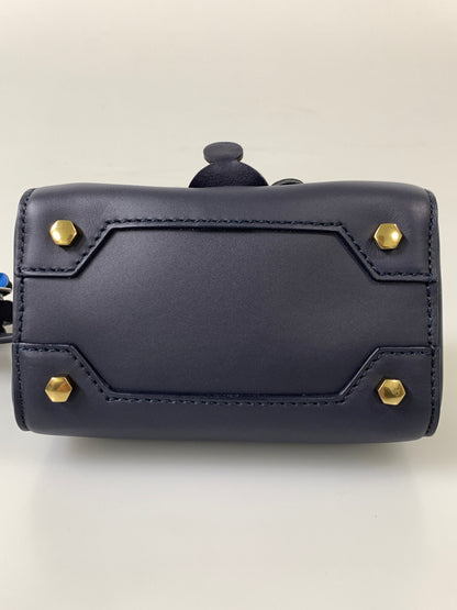 【中古品】【レディース】 ANYA HINDMARCH アニヤ・ハインドマーチ HAND BAG ハンドバッグ レディース ミニ カバン 鞄 ショルダーバッグ 188-260913-em-17-min カラー：ネイビー 万代Net店