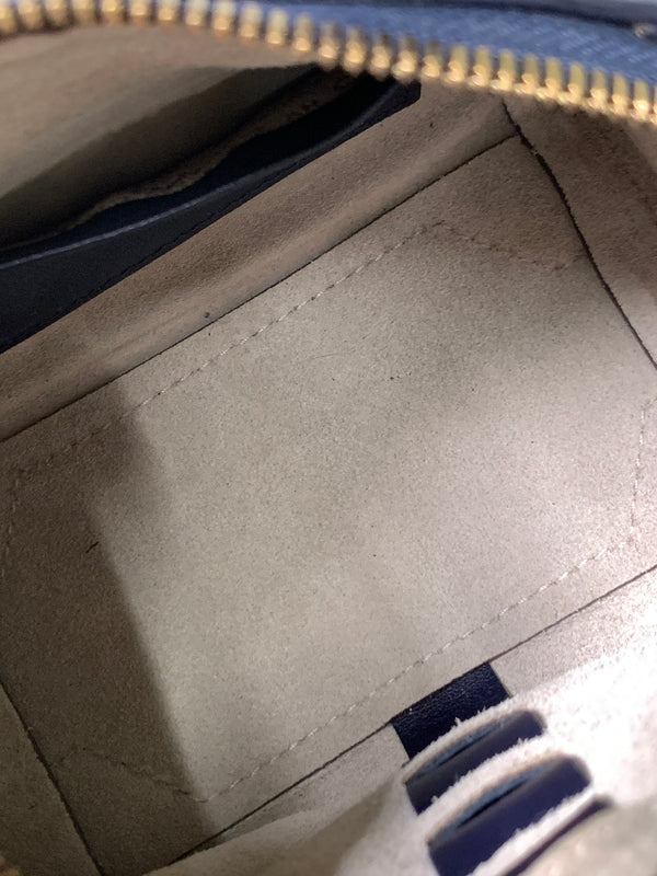 【中古品】【レディース】 ANYA HINDMARCH アニヤ・ハインドマーチ HAND BAG ハンドバッグ レディース ミニ カバン 鞄 ショルダーバッグ 188-260913-em-17-min カラー：ネイビー 万代Net店