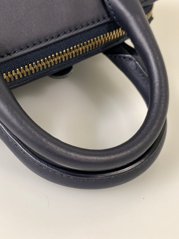 【中古品】【レディース】 ANYA HINDMARCH アニヤ・ハインドマーチ HAND BAG ハンドバッグ レディース ミニ カバン 鞄 ショルダーバッグ 188-260913-em-17-min カラー：ネイビー 万代Net店