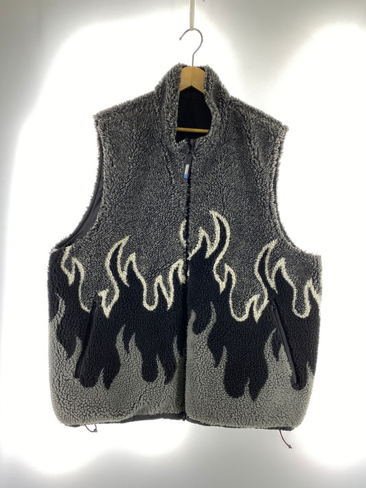 【中古品】【メンズ】 RADIALL ラディアル FLAMES ZIP UP VEST RAD-23AW-JK005 フレイムス ジップアップ ベスト リバーシブル ナイロンベスト 142-260910-ta-21-min サイズ：XL カラー：マルチカラー 万代Net店