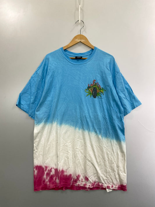 【中古品】【メンズ】 STUSSY ステューシー SMOKE IT SS TEE スモーク イット ショートスリーブティー 半袖 Tシャツ 142-260912-hu-35-min サイズ：XL カラー：ライトブルー/ホワイト/ピンク 万代Net店