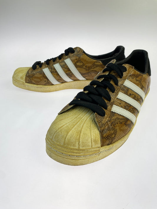 【中古品】【メンズ】 ADIDAS アディダス SUPER STAR 80S SNAKE G95847 スーパースター 80年代 スネークスキン メンズ スニーカー シューズ 靴 161-260911-em-25-min サイズ：28.0cm カラー：ブラウン 万代Net店