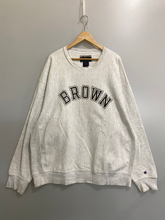 【中古品】【メンズ】 CHAMPION チャンピオン REVERSE WEAVE SWEATSHIRT リバース ウィーブ スウェットシャツ トレーナー 146-260910-hu-08-min サイズ：XXL カラー：ライトグレー 万代Net店