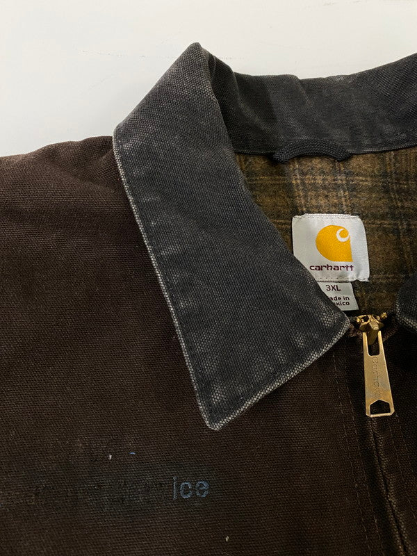 【中古品】【メンズ】 CARHARTT カーハート メキシコ製 DETROIT JACKET デトロイト ジャケット アウター 146-260910-jt-03-min サイズ：3XL カラー：ダークブラウン 万代Net店