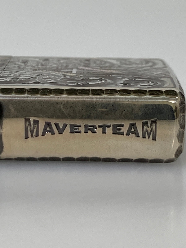 【中古品】【メンズ】 ZIPPO ジッポ MAVERTEAM アーマー 5面彫刻 マーベチーム Armor オイル ライター 206-260913-em-11-min カラー：シルバー 万代Net店