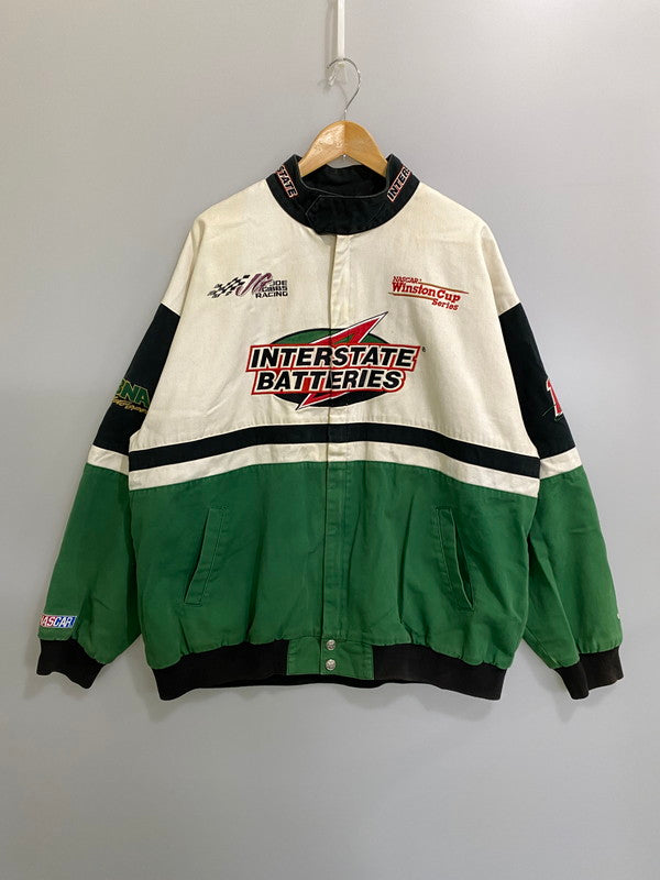 【中古品】【メンズ】 CHASE AUTHENTICS チェイス オーセンティック 00S INTERSTATE BATTERIES RACING JACKET インターステート バッテリーズ レーシング ジャケット アウター 146-260910-hu-12-min サイズ：XXL カラー：ホワイト/グリーン/ブラック 万代Net店