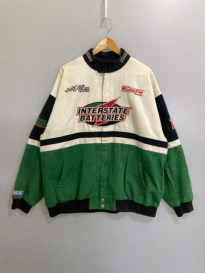 【中古品】【メンズ】 CHASE AUTHENTICS チェイス オーセンティック 00S INTERSTATE BATTERIES RACING JACKET インターステート バッテリーズ レーシング ジャケット アウター 146-260910-hu-12-min サイズ：XXL カラー：ホワイト/グリーン/ブラック 万代Net店
