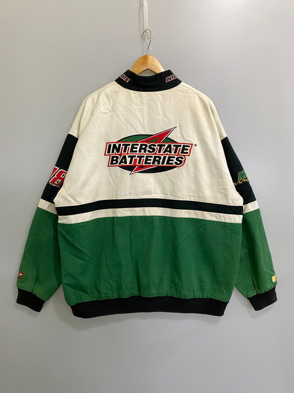 【中古品】【メンズ】 CHASE AUTHENTICS チェイス オーセンティック 00S INTERSTATE BATTERIES RACING JACKET インターステート バッテリーズ レーシング ジャケット アウター 146-260910-hu-12-min サイズ：XXL カラー：ホワイト/グリーン/ブラック 万代Net店
