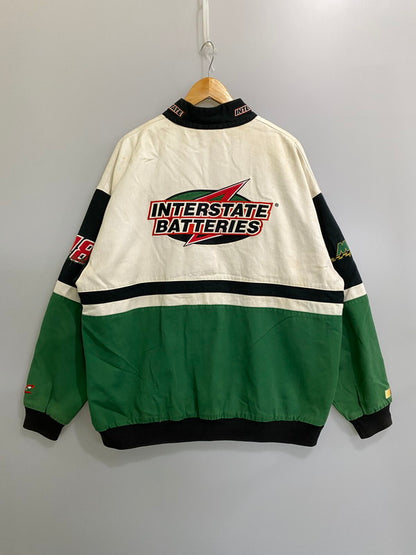 【中古品】【メンズ】 CHASE AUTHENTICS チェイス オーセンティック 00S INTERSTATE BATTERIES RACING JACKET インターステート バッテリーズ レーシング ジャケット アウター 146-260910-hu-12-min サイズ：XXL カラー：ホワイト/グリーン/ブラック 万代Net店
