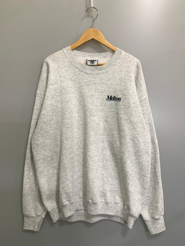 【中古品】【メンズ】 LEE リー 90S MELTON LS SWEAT SHIRT 90年代 メルトン ロング スリーブ スウェット シャツ トレーナー トップス 146-260922-hu-49-min サイズ：XL カラー：ライトグレー 万代Net店