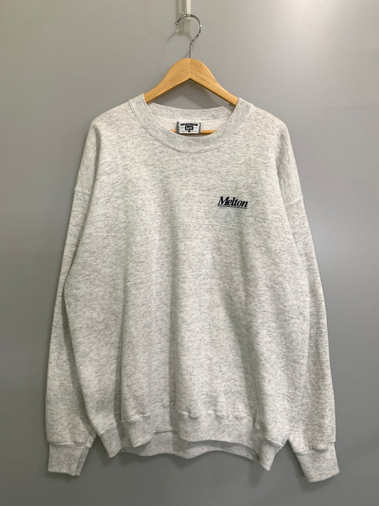 【中古品】【メンズ】 LEE リー 90S MELTON LS SWEAT SHIRT 90年代 メルトン ロング スリーブ スウェット シャツ トレーナー トップス 146-260922-hu-49-min サイズ：XL カラー：ライトグレー 万代Net店