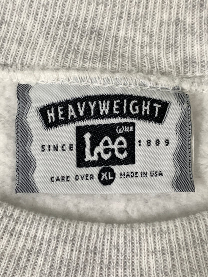 【中古品】【メンズ】 LEE リー 90S MELTON LS SWEAT SHIRT 90年代 メルトン ロング スリーブ スウェット シャツ トレーナー トップス 146-260922-hu-49-min サイズ：XL カラー：ライトグレー 万代Net店