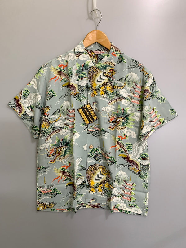 【中古品】【メンズ】 SUN SURF サンサーフ SPECIAL EDITION EAGLE, TIGER, DRAGON SS39743 スペシャルエディション メンズ 半袖シャツ アロハシャツハワイアンシャツ 145-260913-em-18-min サイズ：M カラー：マルチカラー 万代Net店