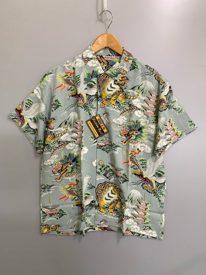 【中古品】【メンズ】 SUN SURF サンサーフ SPECIAL EDITION EAGLE, TIGER, DRAGON SS39743 スペシャルエディション メンズ 半袖シャツ アロハシャツハワイアンシャツ 145-260913-em-18-min サイズ：M カラー：マルチカラー 万代Net店